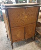 Italian style inlaid drinks cabinet, 96cm in width, 119cm in height and 43cm deep.