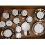 Royal Doulton Dorchester patterned Tea and Coffee ware items to include 6 tea cups, 7 saucers, 5