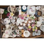 A mixed collection of ceramic items to include Floral Fancies, salt and pepper pots etc (1 tray)