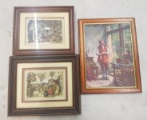 A group of 3 framed prints