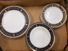 Royal Doulton Dorchester Patterned Dinner ware items to include 6 Dinner Plates, 6 salad plates &