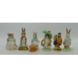 Boxed Royal Albert Beatrix Potter Figures Peter Rabbit, Sally Henny Penny, Cecily Parsley, Ribby &