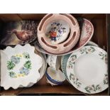 A mixed collection of items to include Decorative Plates, Flower Posy Bowl etc. (1 tray).