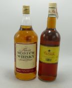 Kwik Save 1.5 litre Bottle of Scotch Whisky & 1L bottle of Gladiador Brandy (2)