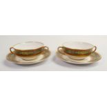 De Lamerie Fine Bone China heavily gilded Handled Soup Cup & Saucer, specially made high end quality