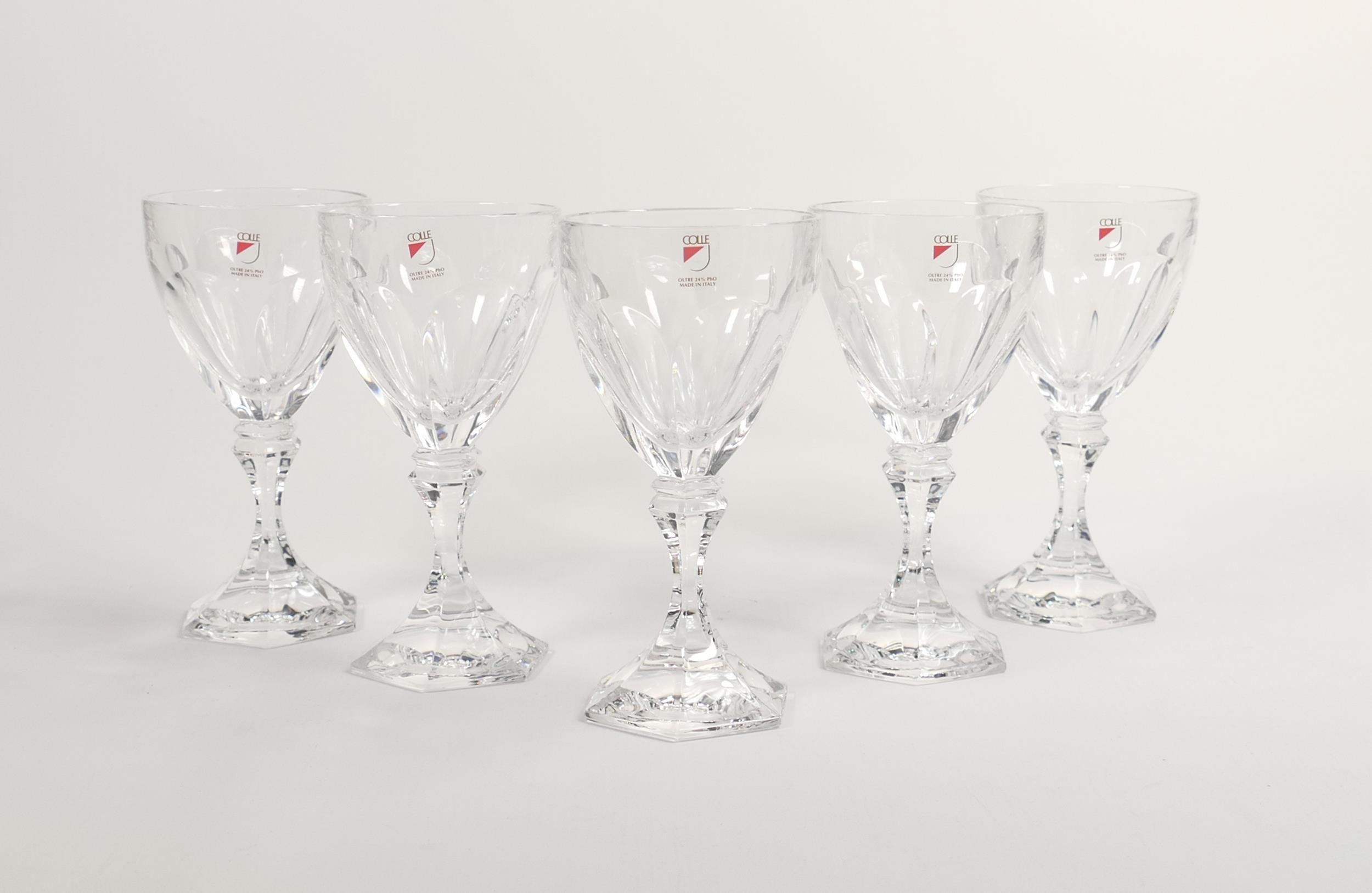 Boxed Praga for De Lamerie Fine Bone China un decorated glass crystal Red Wine Glasses, height