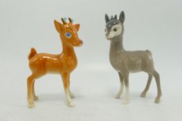 Beswick Chamois 1551 and Babycham 1615a (2)