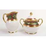 De Lamerie Fine Bone China heavily gilded Cream Jug & Sugar Bowl, specially made high end quality