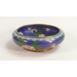 cloisonne bowl decorated with blossom on trees. Diameter 20cm