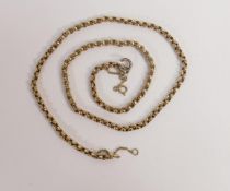 Victorian 9ct gold necklace, 11.1g.