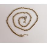 Victorian 9ct gold necklace, 11.1g.