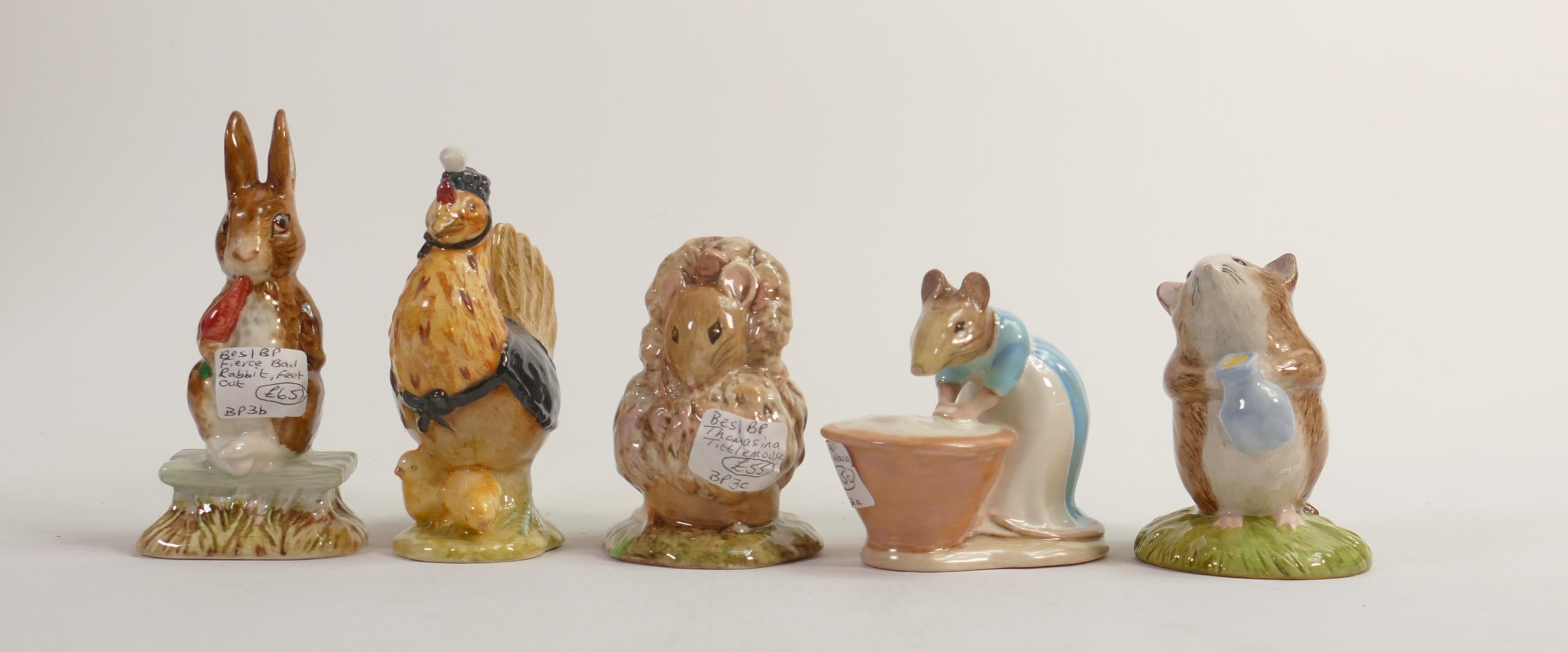 Beswick Beatrix Potter Figures to include Timmy Willy Fetching Milk, Anna Maria Bp2a, Sally