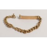 18ct gold bracelet, clasp missing, 7.5g.