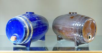 Wade Ceramics, two large table top barrels , height 21cm, These items were removed from the archives