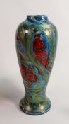 Anita Harris Koi-Carp vase . Gold signed to base, height 38cm