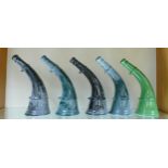 Wade Ceramics, a collection of Ceramic Horn Shaped Whiskey Decanters , These items were removed from