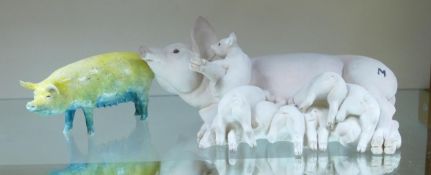 Northlight Group of Resin Pig Figures, These items were removed from the archives of the Wade