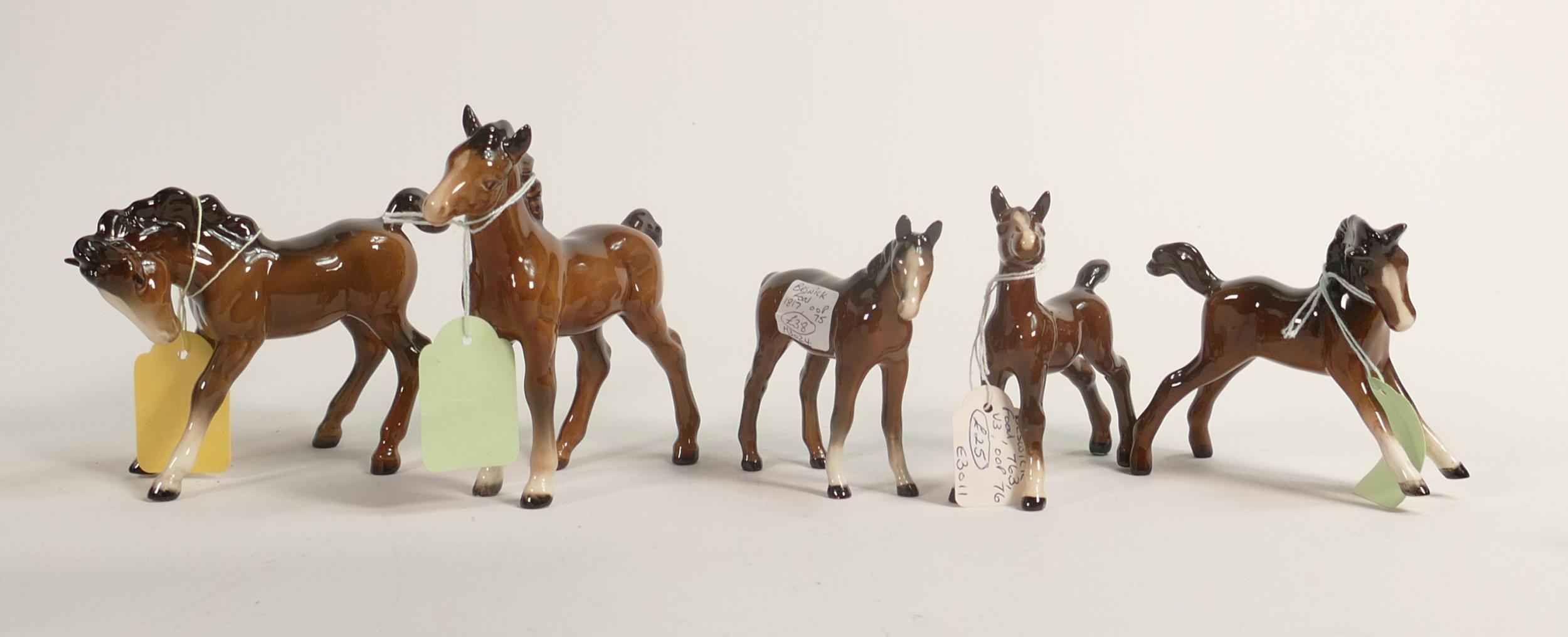 Beswick Foals to include 815, 763, 1817,1084 & 1085(5)