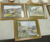Local Interest Watercolours Of Bagnall ,Stanley & surrounding area's largest 40 x 49cm(4)