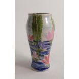 Anita Harris Homage to Monet Lillies bella vase. Gold signed to base, height 15cm