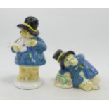 Coalport Paddington Bear Figures The Artist & Eats a Apple(2)