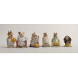 Royal Albert Beatrix Potter Figures to include Little Pig Robinson Spying Bp6a, Mrs Rabbit Bp4,