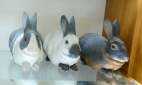 Northlight Group of Resin Rabbit Figures, all with nibbles These items were removed from the