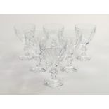 Boxed Collevilca for De Lamerie Fine Bone China un decorated glass crystal Wine Glasses, height 14.