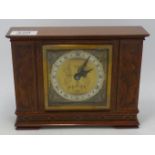 Cased Elliot Walnut Mantle Clock , length 20.5cm