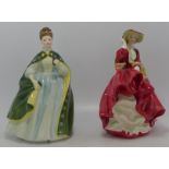 Royal Doulton Lady Figures Premiere Hn2343 & Top O The Hill HN1834(2)