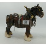 Beswick shire horse 818 in full show harness.