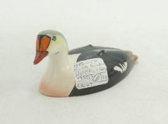 Beswick model of a King Eider Duck 1521 approved by Peter Scott