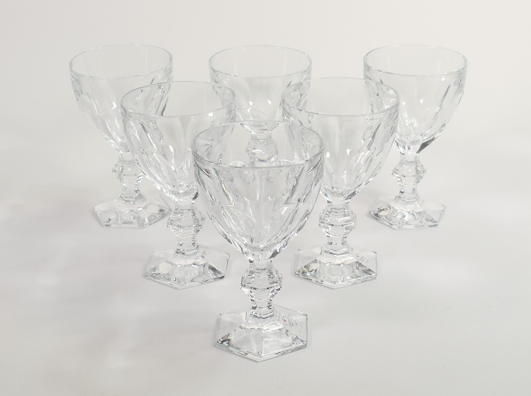 Boxed Collevilca for De Lamerie Fine Bone China un decorated glass crystal Wine Glasses, height 15.