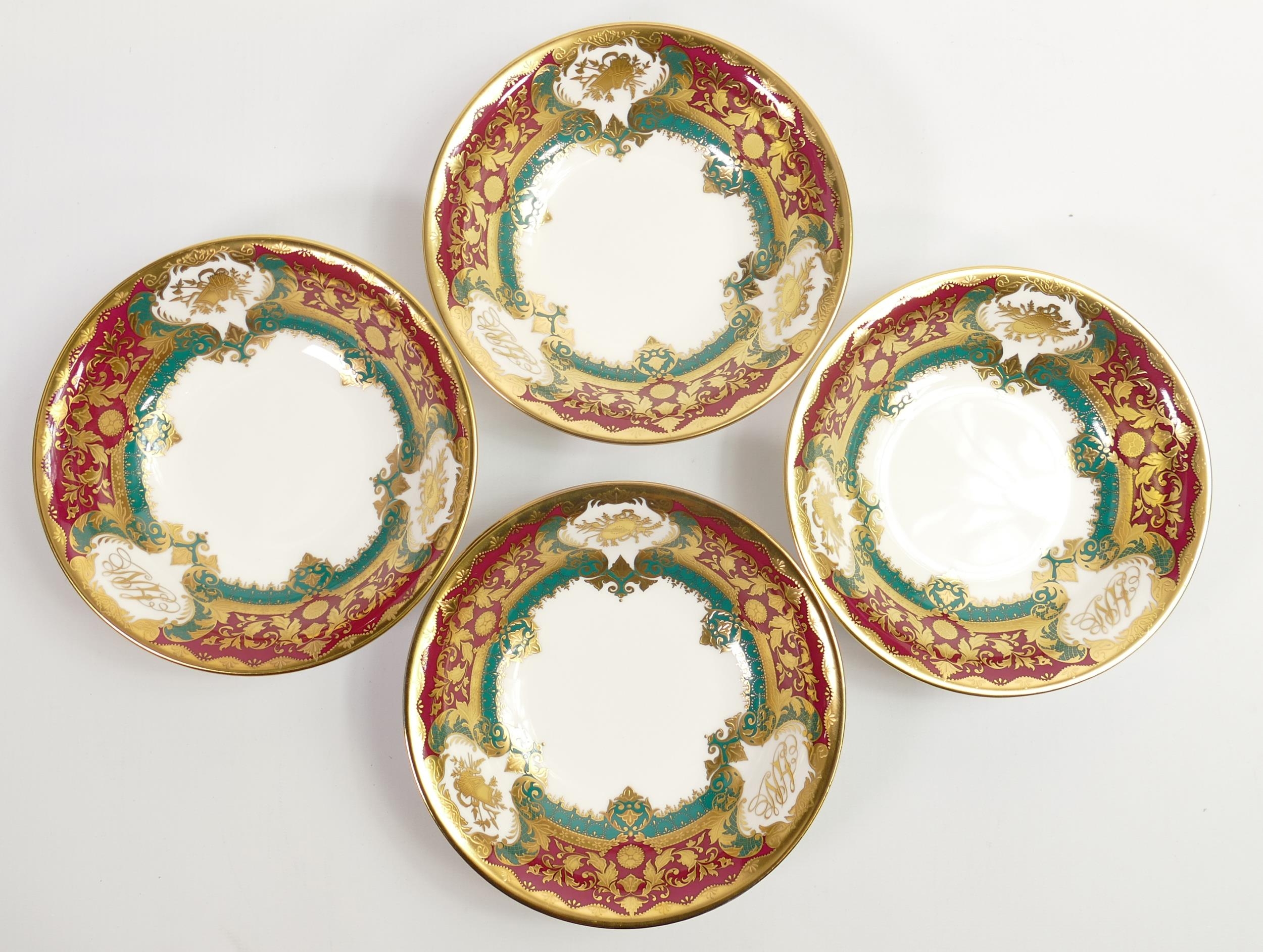 De Lamerie Fine Bone China heavily gilded Andrew Winch Designs patterned Bowls for Al Mirqab, - Image 2 of 3