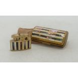 Ronsons Art Deco cigarette case & matching lighter. (2)