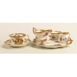 A collection of 19th century Hammersley & Co. floral Lady Patricia china, comprising tray, sugar and