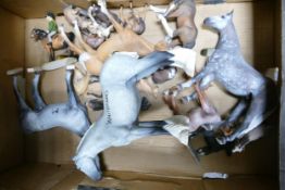 Northlight Group of Resin Damaged Horse Figures, These items were removed from the archives of the