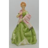Royal Worcester Lady Figure First Dance 3629 (green colour way)