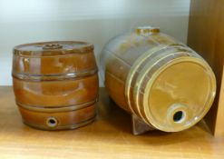 Wade Ceramics, two large table top barrels , height 21cm, These items were removed from the archives