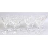 Eight Red & White Wine Crystal Glasses in the Praga Design