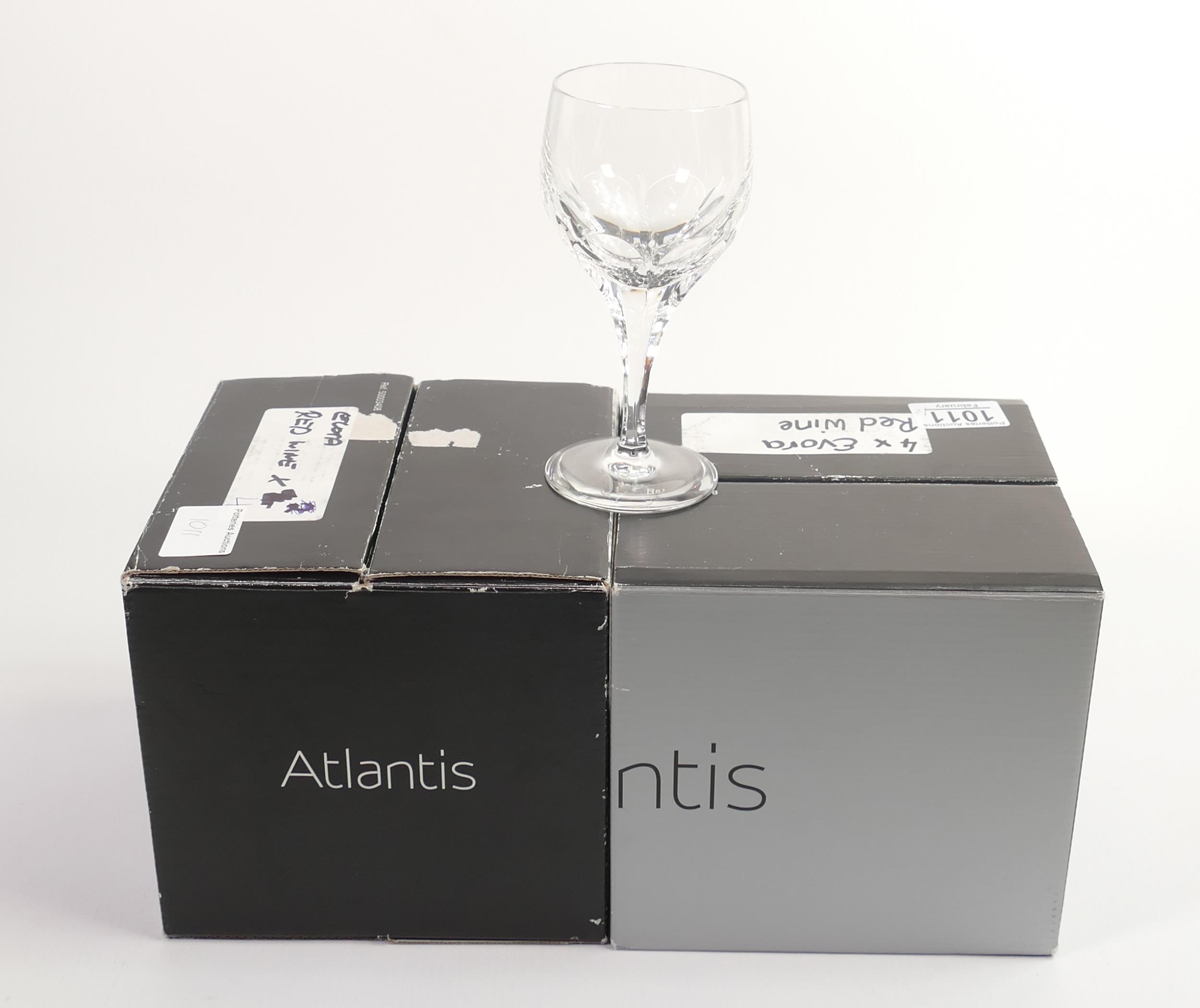 Boxed Atlantis for De Lamerie Fine Bone China heavy Undecorated Glass Crystal Red Wine Glasses, - Image 2 of 2