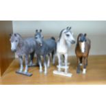 Northlight Group of Resin Horses Figures, one with nibbles to ears. These items were removed from