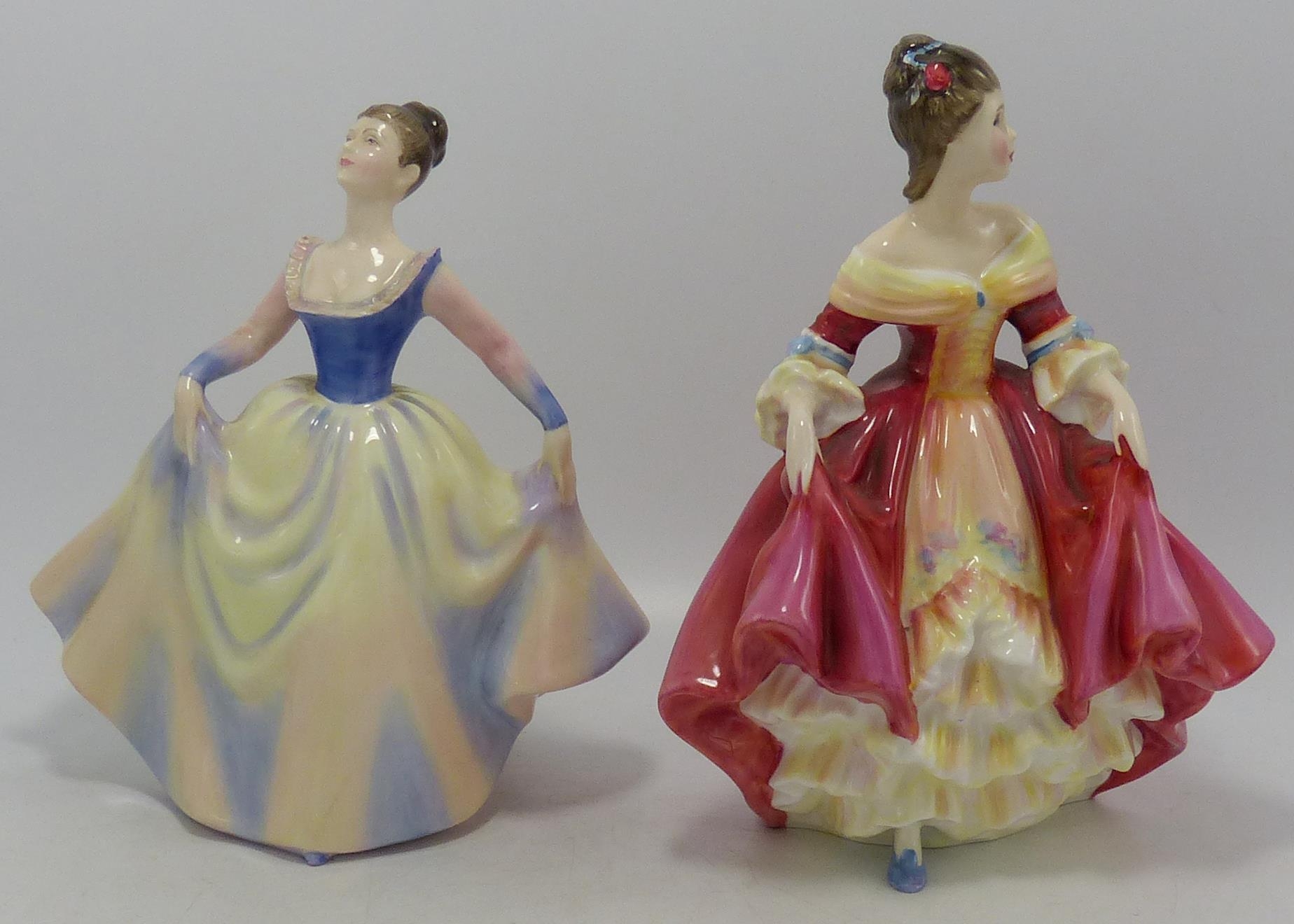 Royal Doulton Lady Figures Lisa Hn2394 & Southern Belle Hn2229(2)