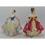 Royal Doulton Lady Figures Lisa Hn2394 & Southern Belle Hn2229(2)
