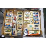 A collection of Boxed Die Cast Model Lledo & Days Gone By model Vehicles(2 trays)