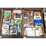 A collection of Boxed Die Cast Model Lledo , Corgi & similar model Vehicles(2 trays)