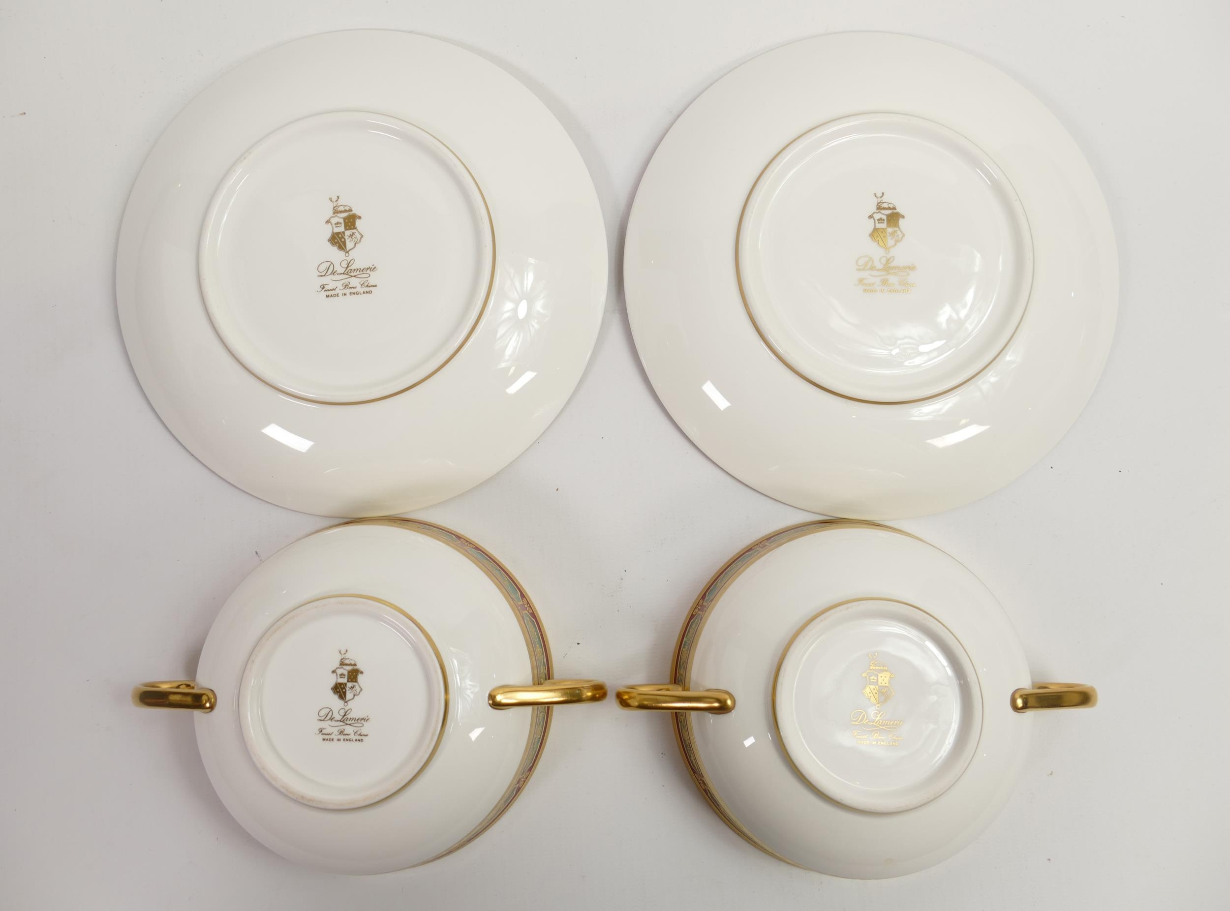 De Lamerie Fine Bone China heavily gilded Handled Soup Cup & Saucer, specially made high end quality - Image 3 of 3