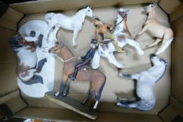 Northlight Group of Resin Damaged Horse Figures, These items were removed from the archives of the