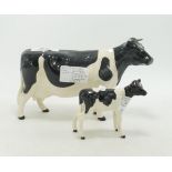 Beswick Friesian cow 1362A & Calf 1429c(2)