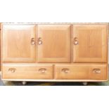 Blonde Ercol 2 Door 3 Drawer Sideboard, height 76cm, length 129 & depth 43cm, some staining to top